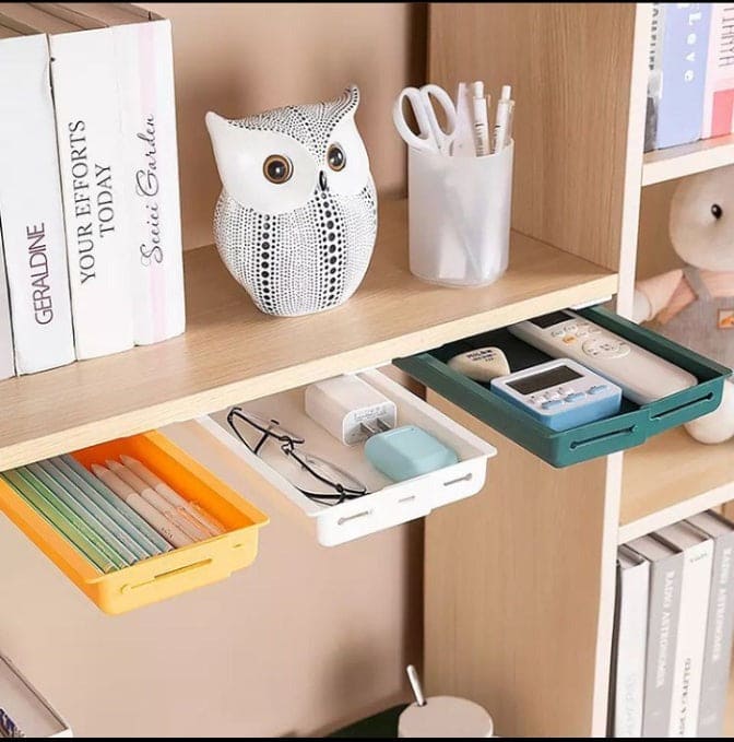 Under Desk Drawer Storage Box, Self Stick Pencil Tray, Hidden Stationery Organizer, Bedroom Office Pen Holder Case, Adhesive Under Table Drawer Box, Hidden Small Desk Drawer For Reduced Clutter, Self-Adhesive Drawer With Smooth Sliding Track Under Desk Drawer Storage Box, Self Stick Pencil Tray, Hidden Stationery Organizer, Bedroom Office Pen Holder Case, Adhesive Under Table Drawer Box, Hidden Small Desk Drawer For Reduced Clutter, Self-Adhesive Drawer With Smooth Sliding Track